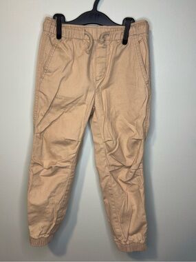H&M Boys Stretch Twill Chino Jogger Pants Khaki Tan Size 5